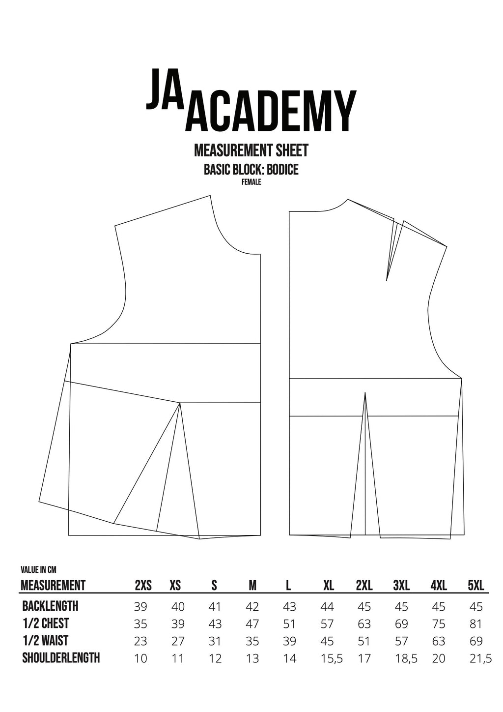 BODICE Basic Block Pattern PDF
