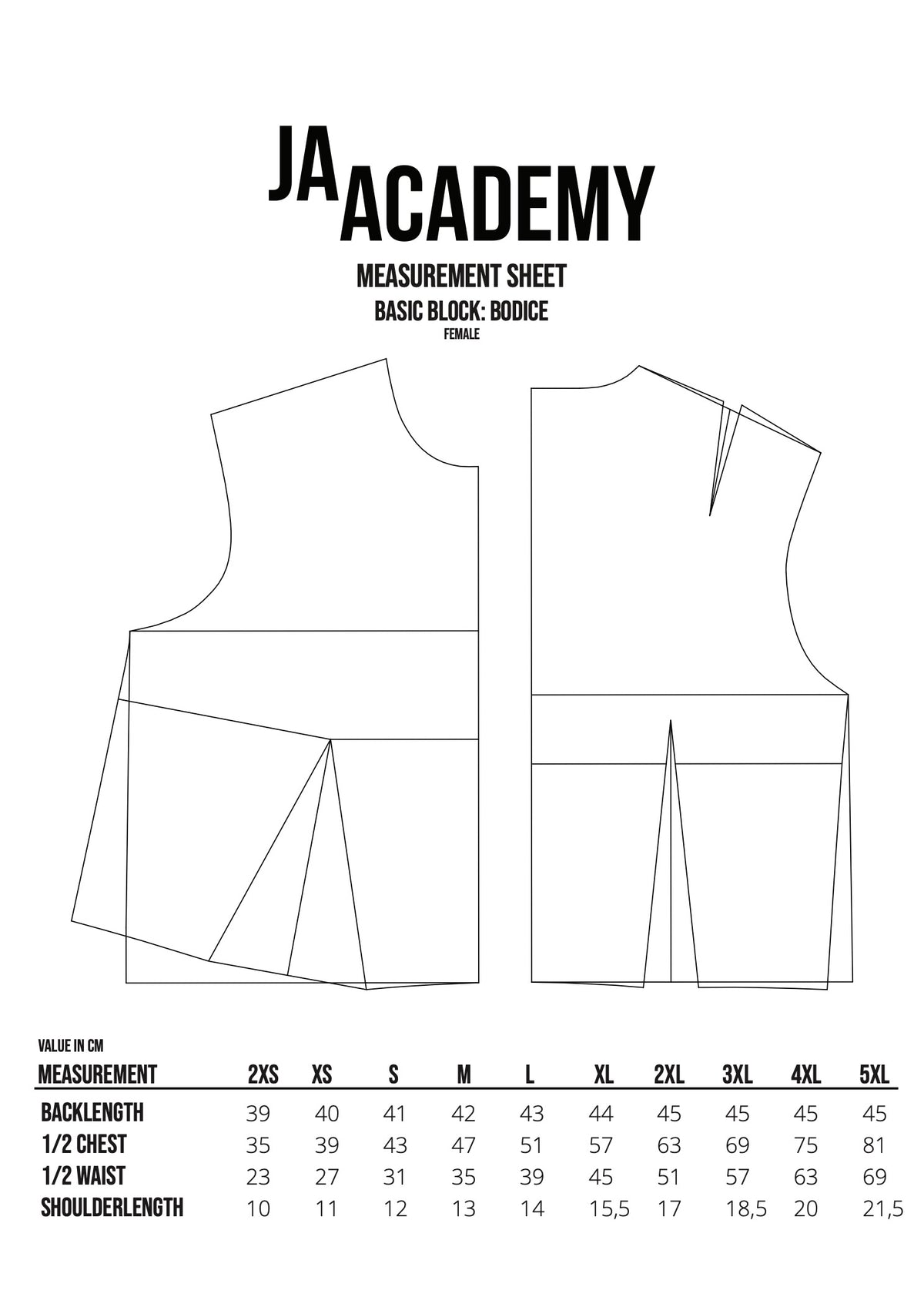 BODICE Basic Block Pattern PDF