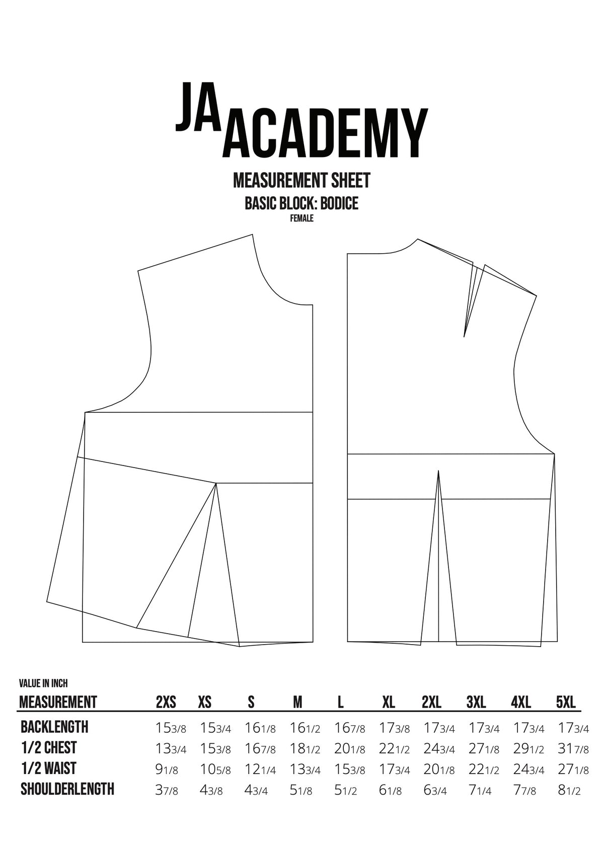 BODICE Basic Block Pattern PDF