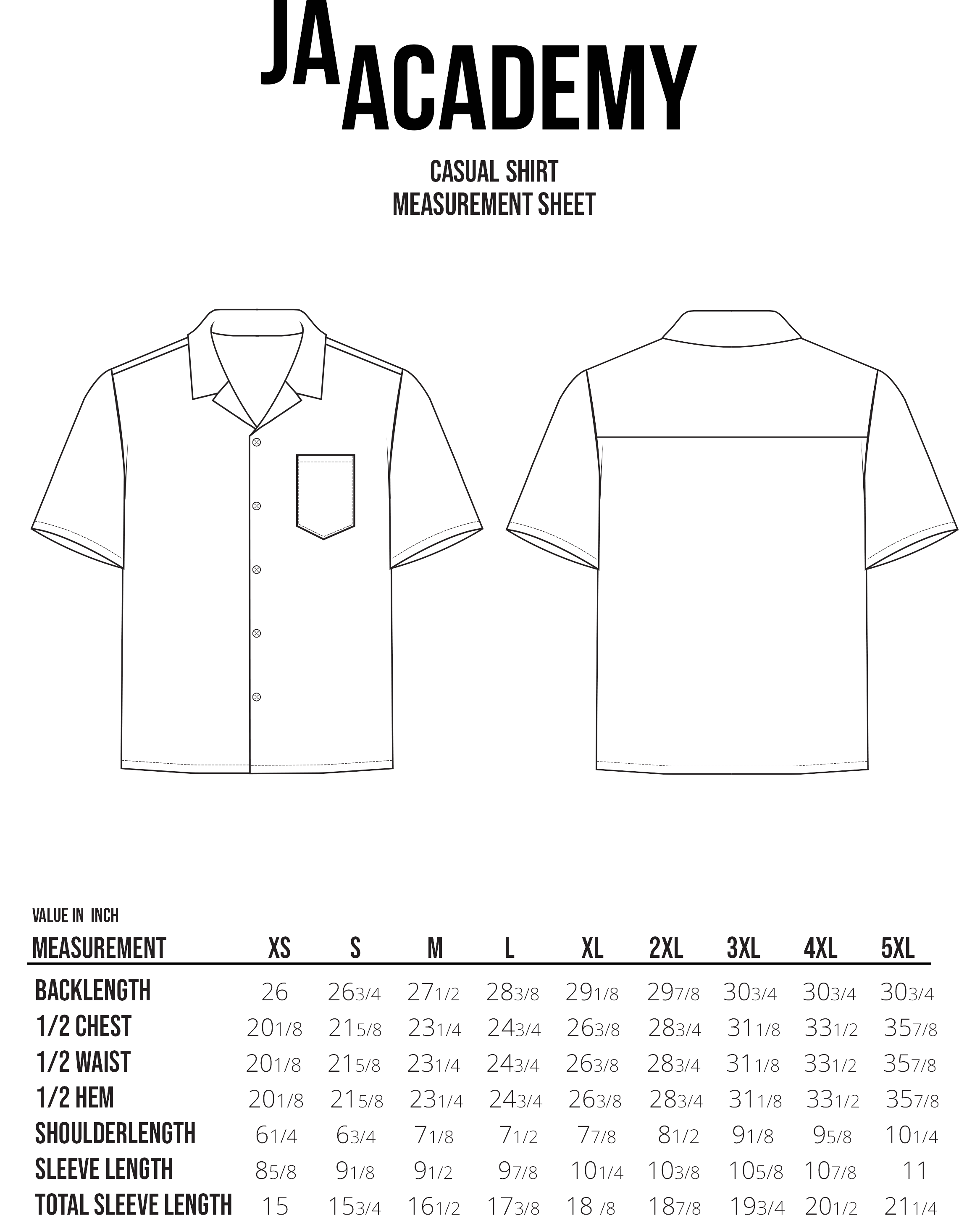 Casual Shirt Pattern PDF