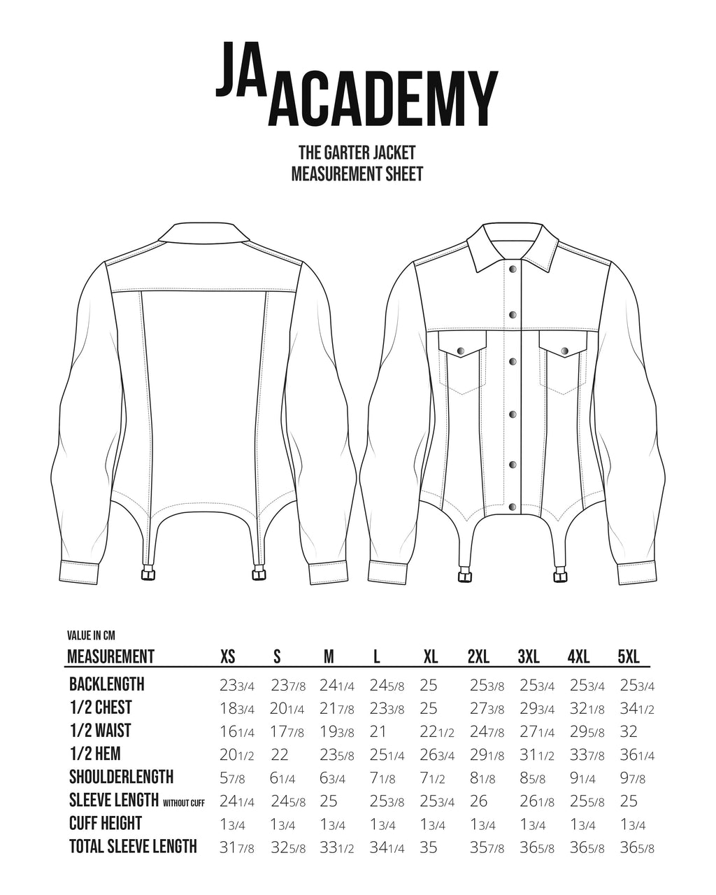 The Garter Jacket pattern PDF
